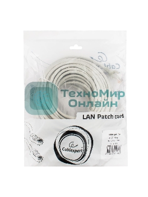 Патч-корд UTP Cablexpert cat.5e, 15м, литой, многожильный серый