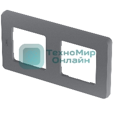 Рамка 2 поста дымчатый Inspiria