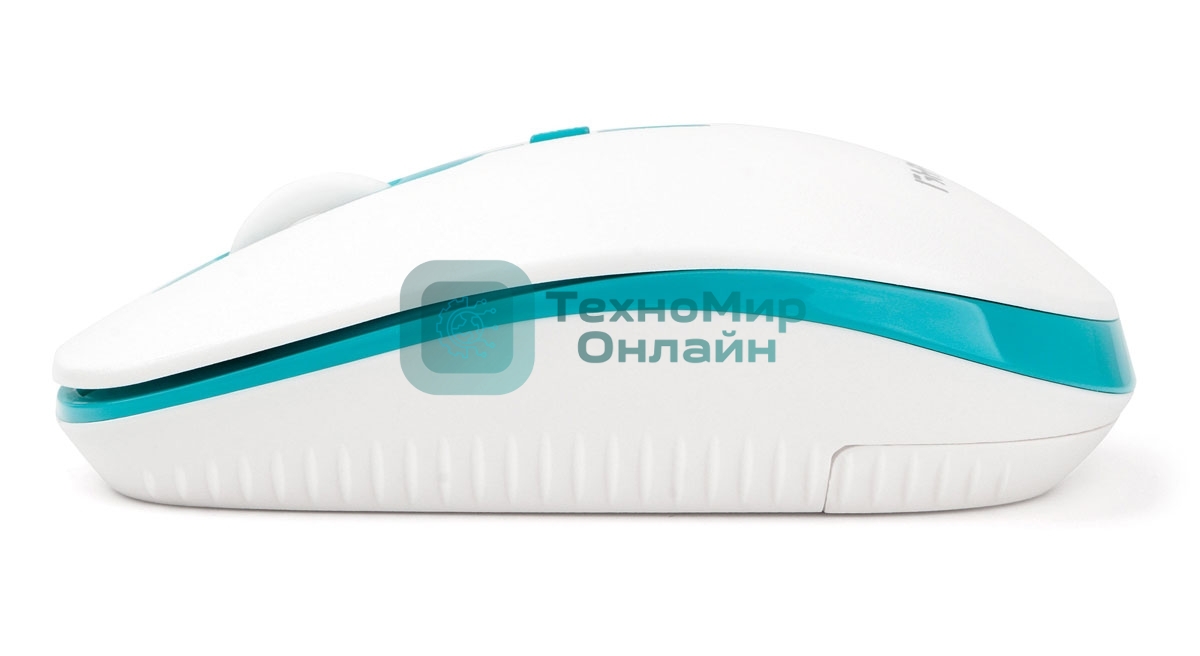 Мышь беспроводная Гарнизон GMW-460-2 белый/бирюзовый, 1600 dpi, радиоканал, USB, кнопки - 4