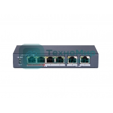 Сетевой неуправляемый коммутатор 4 RJ45 1000M PoE порта; 1 Uplink порт 1000М Ethernet; PoE: IEEE802.3af IEEE802.3at; бюджет PoE 35Вт; поддержка режима передачи до 100м10 Gbps защита от перенапряжений DC48В 0.8A; 38Вт;-10 C...+55C.