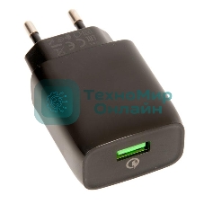 Сетевое зарядное устройство QC 3.0/ HOCO HC-32507 C72Q/ 1 USB/ Выход: 5V_9V_12V, 18W, черный