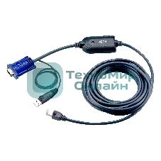 Модуль удлинителя, SVGA+KBD+MOUSE USB, 4.5 метр., для подкл. комп. к перекл. KH15xxA/KH15xxAi/KL15xxA/KH25xxA, макс.разреш. 1600х1200, RJ45+HD-DB15+USB A-тип, Female+2xMale, без Б.П., (DDC2B) USB CPU Module/cat 5 cable for KH2516A