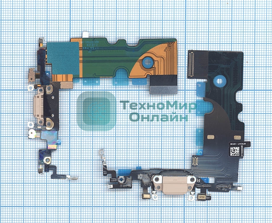 Шлейф разъема питания для iPhone 8 золотой