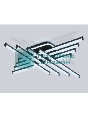 Потолочный светодиодный светильник Ambrella light FL6262 BK черный 130W 3000K-6400K 810*810*130 (ПДУ ИК)