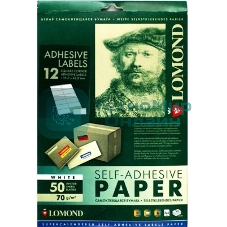Самоклеящаяся бумага Lomond универсальная для этикеток, A4, 12 делен. (105 x 48 мм), 70 г/м2, 50 листов