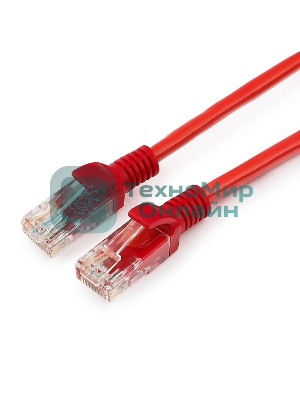 Патч-корд UTP Cablexpert cat.5e, 2м, литой, многожильный, красный