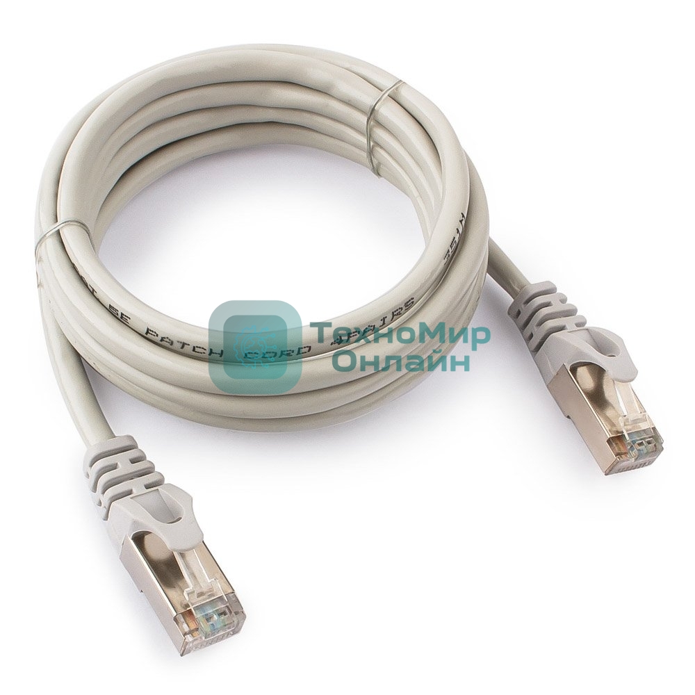 Патч-корд FTP Cablexpert cat.5e, 2м, литой, многожильный серый