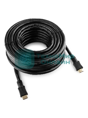 Кабель Cablexpert HDMI CC-HDMI4-15M, 19M/19M, v2.0, медь, позол.разъемы, экран, 15м, черный, пакет