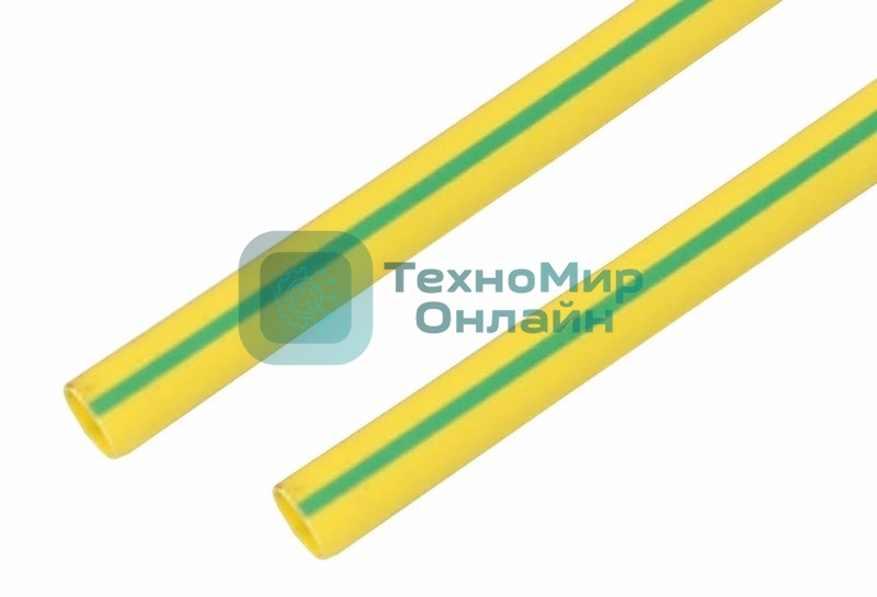 Трубка термоусадочная Rexant 25.0/12.5 1м желтый/зеленый