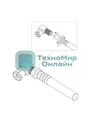 Переходник антенный Rexant гнездо F-гнездо TV угловой блист.