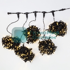 Гирлянда Neon-night LED ClipLight 24V, 5 нитей по 20 метров, цвет диодов теплый белый, Flashing (белый)