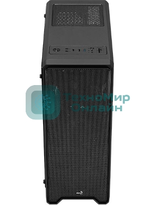 Компьютерный корпус Aerocool/Formula Ore Saturn FRGb-G-BK-v1 (2xUSB, 2xAudio, 0.5 мм,3x120 мм FAN, прозрачная стенка-закаленное стекло, ATX,