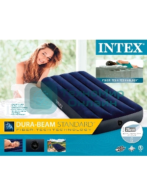 Кровать надувная Junior Classic Downy 76х191х25см FB (64756) INTEX 6941057412436