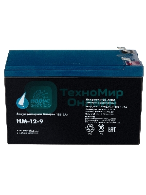 Батарея для ИБП Парус-электро HM-12-9 (AGM/12В/9,0А·ч/клемма F2)