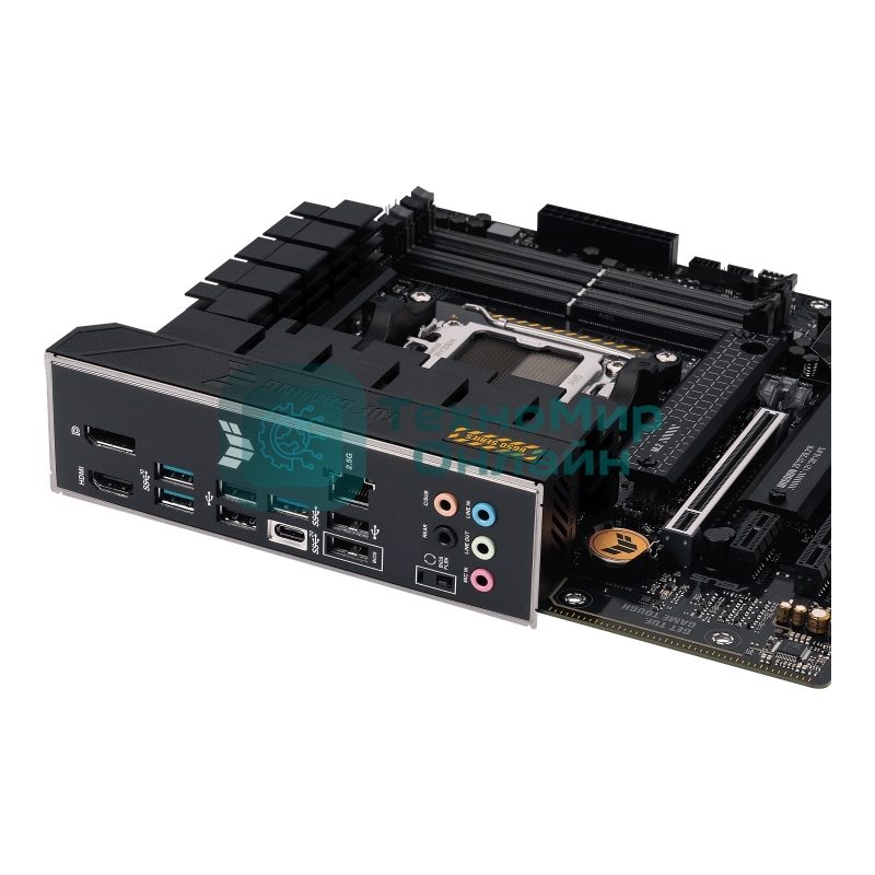 Материнская плата ASUS TUF GAMING B650M-PLUS, AM5, AMD B650, 4xDDR5, 4xSATA, 2xM.2, 1xPCIe 4.0 x16, 1xPCIe 4.0 x4, 1xDP, 1xHDMI, 1x 2.5Gb LAN, 4xUSB-A 3.2 Gen 2, 1xUSB-A 3.2 Gen 1, 1xUSB-C 3.2 Gen 2x2, 5x3.5 мм, 7.1, mATX