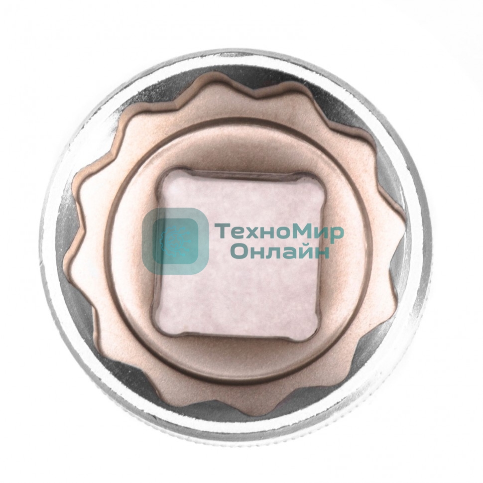 Головка торцевая, 27 мм, 12-гранная, CrV, под квадрат 1/2