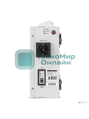 Стабилизатор напряжения ExeGate Master Turbo AVS-10000 (10000ВА, 100-265В, цветной дисплей, 220В±8%, КПД 98%, 5 уровней защиты, задержка, усиленный метал.корпус, клем.колодка+евророзетка, RTL)