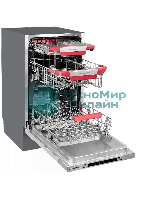 Встраиваемая посудомоечная машина Kuppersberg GSM 4573, серебристый, 45 см, 10 компл., 49 дБ, класс A++