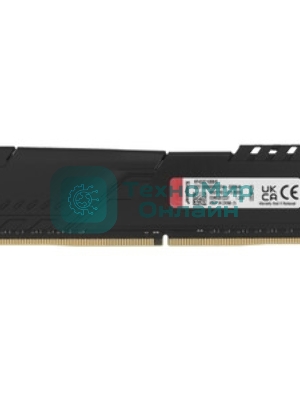 Оперативная память Kingston Fury Beast, DDR4, 32GB (2x16GB), 3200MHz, CL16, DIMM, с радиатором, RGB, черный