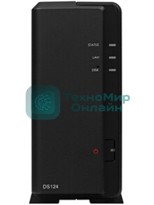 СХД SYNOLOGY настольное исполнение 1BAY NO HDD DS124