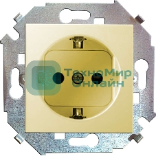 Механизм розетки 1-м СП Simon15 с заземл. сл. кость Simon 1591432-031