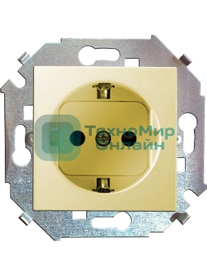 Механизм розетки 1-м СП Simon15 с заземл. сл. кость Simon 1591432-031