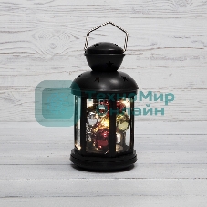 Декоративный фонарь Neon-night с шариками 12х12х20,6 см, черный корпус, теплый белый цвет свечения