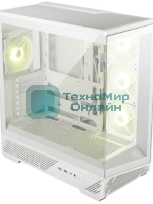 Компьютерный корпус MSI MAG PANO 130R PZ White 2xUSB 3.2 Gen 1, 1xUSB 3.2 Gen2 Type-C, 3x120мм ARGB Reverse Blade Fan, 1x120мм ARGB Fan, 1 to 3 Fan PWM Splitter, Tempered Glass Window