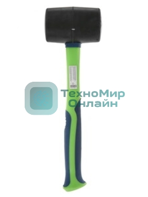 Киянка резиновая Сибртех 680 г, черная резина, фибергласовая рукоятка