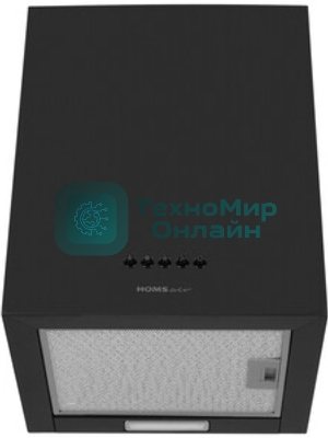 Вытяжка пристенная HOMSair Phlox Push 40 черный, 40 см, 700 куб. м/ч, 54 дБ