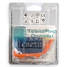 Картридж струйный Cactus CS-CLI8PC голубой (12 мл) для Canon Pixma iP6600/iP6600d/iP6700/iP6700d/MP960/MP970/PRO 9000