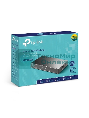 Коммутатор TP-Link SMB TL-SF1008P Коммутатор 8-port 10/100M Desktop PoE Switch