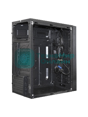 Компьютерный корпус Minitower ExeGate mEVO-9302-RGb-700W-12 (mATX, БП 700NPX с вент. 12см, 2хUSB+1хUSB 3.0, HD аудио, черный с RGb подсветкой)