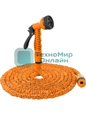 Набор для полива с растягивающимся шлангом 30м Вихрь 73/7/2/27