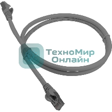 Кабель Патч-корд LANMASTER LSZH FTP cat.6a, 1.0 м, серый