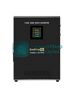 Комплект Источник бесперебойного питания EX295998RUS + батарея 120Aч EX282988RUS 2шт (инвертор, синус, для котла, настенный) ExeGate FineSine SX-1500.LCD.AVR.2SH <1500VA/1050W, чистая синусоида, цветной LCD-дисплей, AVR, 2*Schuko, линейно-интерактивный, крепление настенное/универсальное, черный> + батарея ExeGate DT 12120 (12В, 120Ач) 2шт