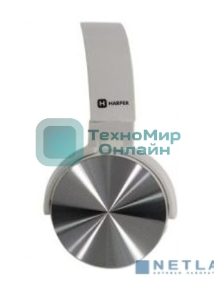 Беспроводные/проводные наушники Harper HB-217 белый, накладные, Bluetooth + проводной, складная конструкция, до 5 ч