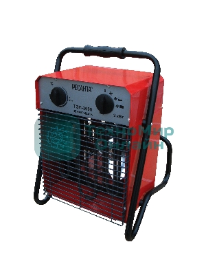 Тепловые пушки Ресанта ТЭП-3000 67/1/2 Тепловая электрическая пушкаквадратная, 220В, вентилятор/1500/3000 Вт, 6,1 кг