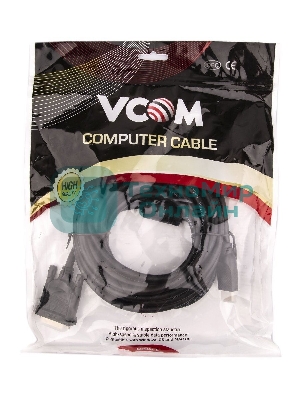 Кабель HDMI AM/DVI(24+1)M, 5м, CU, 1080P@60Hz, 2F, VCOM CG484GD-5M