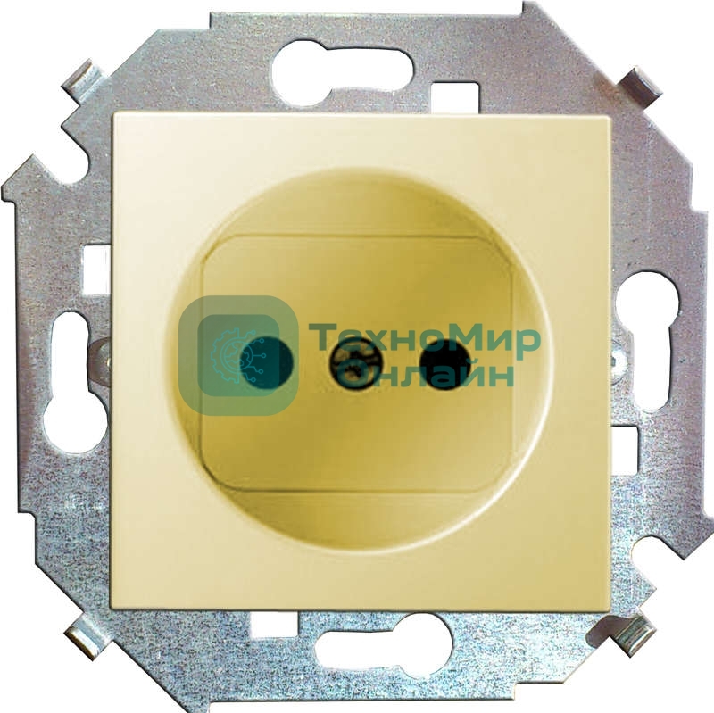 Механизм розетки 1-м СП Simon15 16А IP20 без заземл. сл. кость Simon 1591431-031