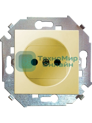 Механизм розетки 1-м СП Simon15 16А IP20 без заземл. сл. кость Simon 1591431-031