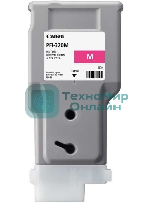 Картридж струйный Canon PFI-320 M 2892C001 пурпурный (300мл) для Canon Canon imagePROGRAF TM-200/205