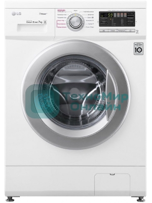 Стиральная машина LG F1296HDS1 белый, загрузка фронтальная 7 кг, 1200 об/мин., класс: А