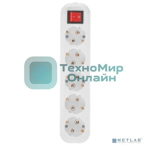 Сетевой фильтр 5bites SP5W-330 5S, 3x1.5мм2, 16A, ABS, 3M, белый