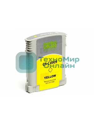 Картридж струйный Cactus CS-C4909 №940 желтый (30 мл) для HP OfficeJet PRO 8000/8500