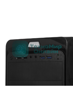 Компьютерный корпус Miditower ExeGate EX287030RUS UN-604-UN600 (ATX, БП UN600 с вент. 12см, 2*USB+2*USB 3.0, аудио, черный)
