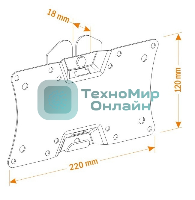 Кронштейн для телевизора Holder LCDS-5060 черный глянец 19