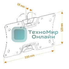 Кронштейн для телевизора Holder LCDS-5060 черный глянец 19