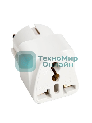 Переходник сетевой с китайской вилки на евровилку, с заземлением