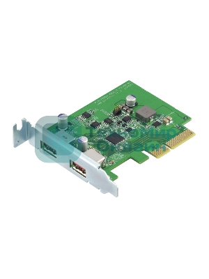 Карта расширения QNAP QXP-10G2U3A USB Dual Port Adapter, 2 x 10Gb/s USB 3.2 Gen 2, PCIe Gen3 x2